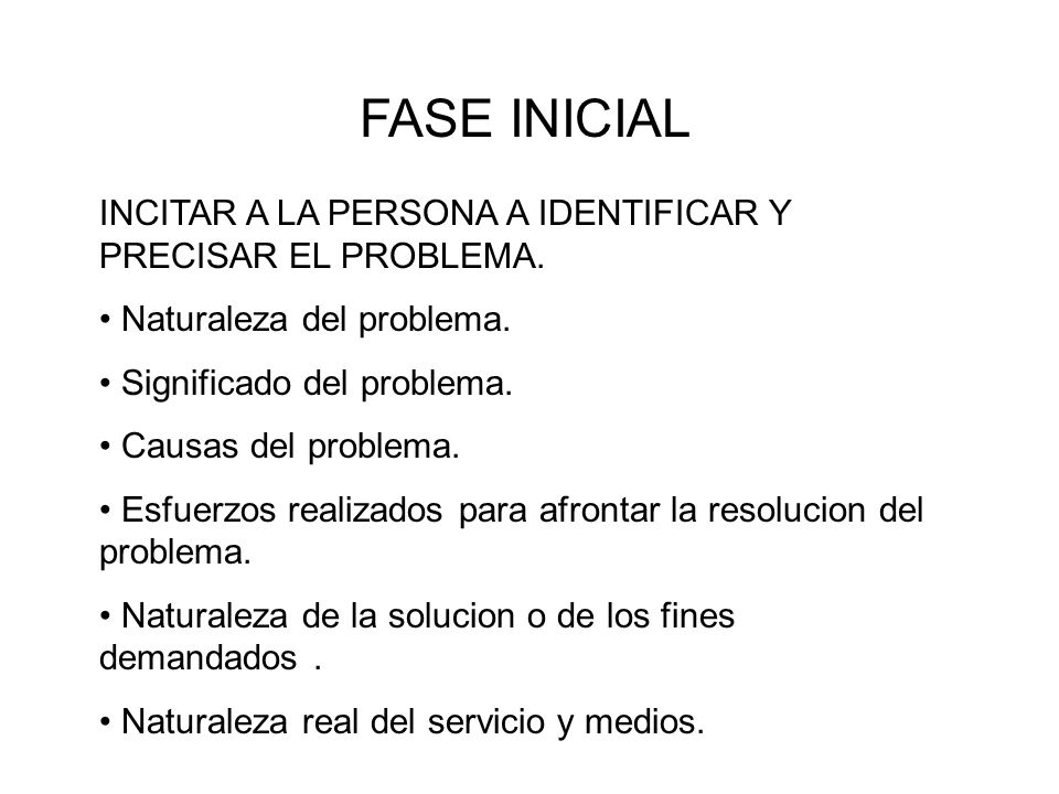 significado del problema inicial